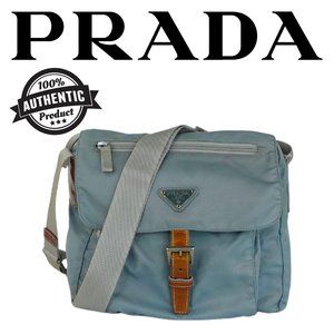 Prada Vela Crossbody bag Light Blue